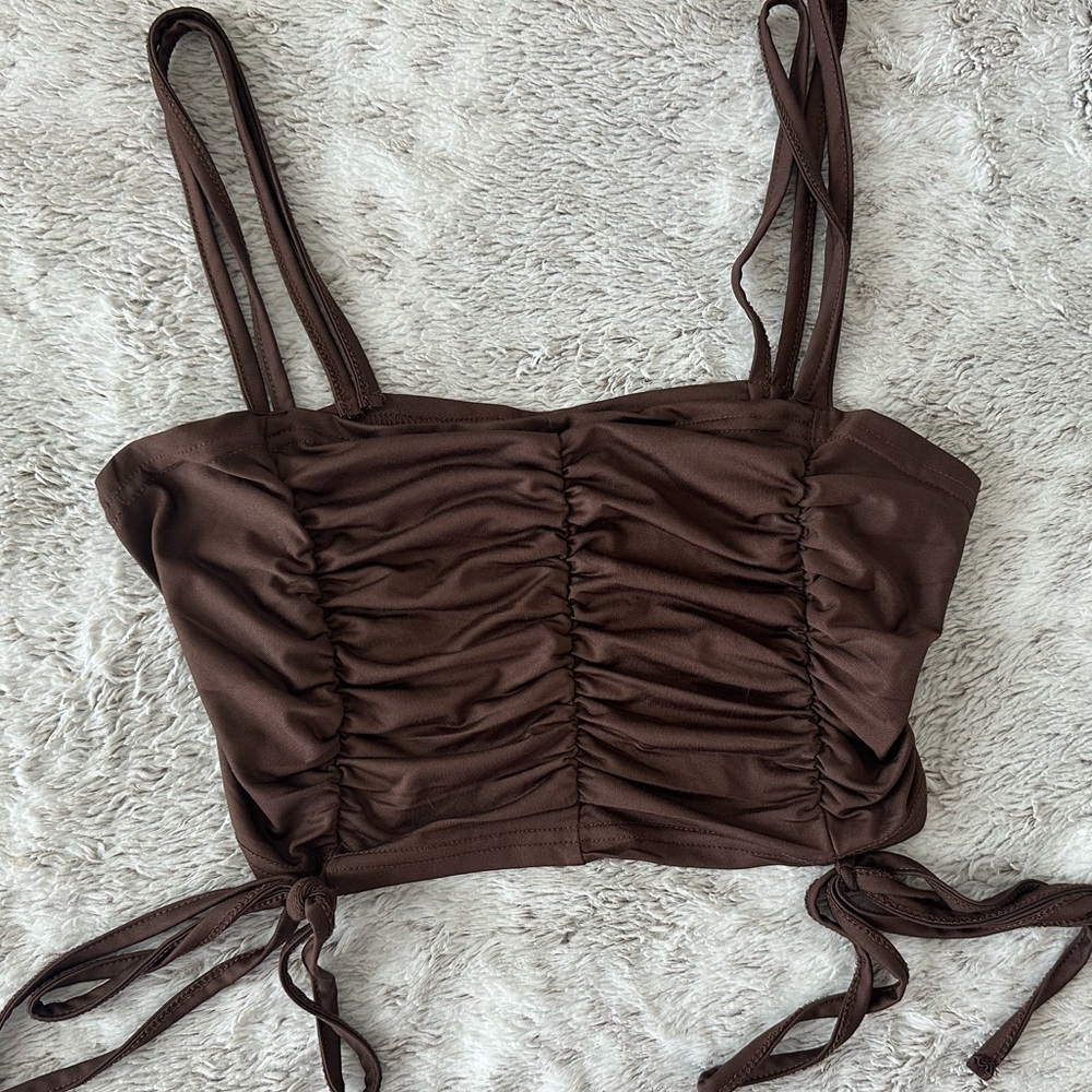Brown Crop Top